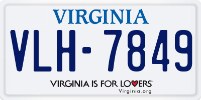 VA license plate VLH7849