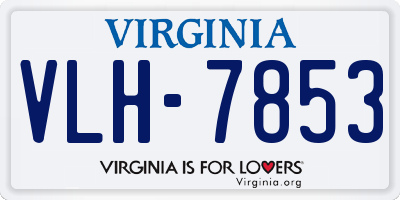 VA license plate VLH7853