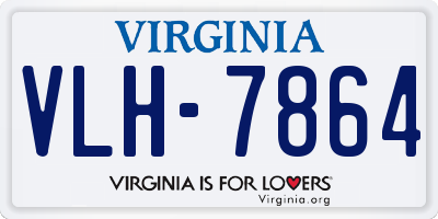 VA license plate VLH7864