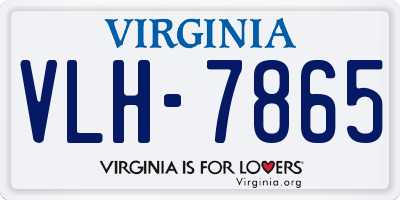 VA license plate VLH7865