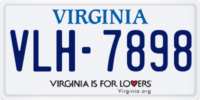 VA license plate VLH7898