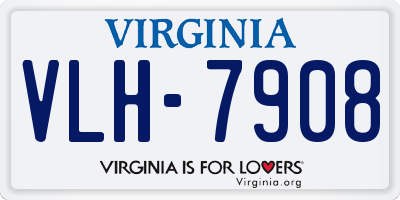 VA license plate VLH7908