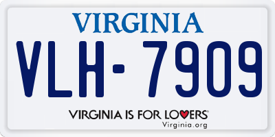 VA license plate VLH7909