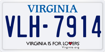 VA license plate VLH7914