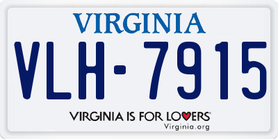 VA license plate VLH7915
