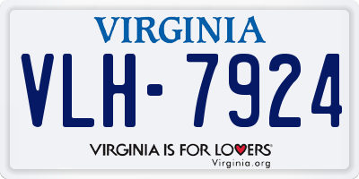 VA license plate VLH7924