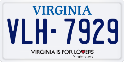 VA license plate VLH7929