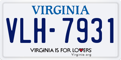 VA license plate VLH7931