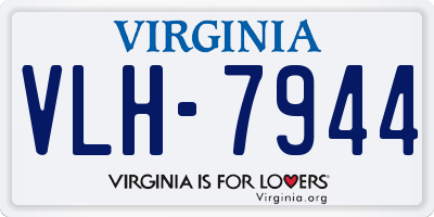 VA license plate VLH7944