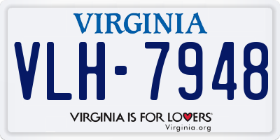 VA license plate VLH7948