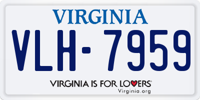 VA license plate VLH7959