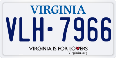 VA license plate VLH7966