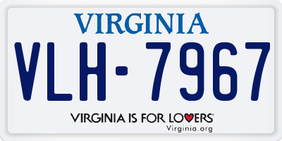 VA license plate VLH7967