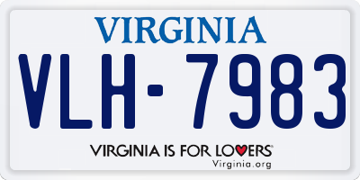 VA license plate VLH7983