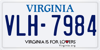VA license plate VLH7984