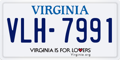VA license plate VLH7991