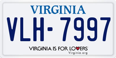 VA license plate VLH7997