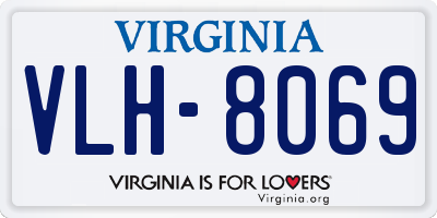 VA license plate VLH8069