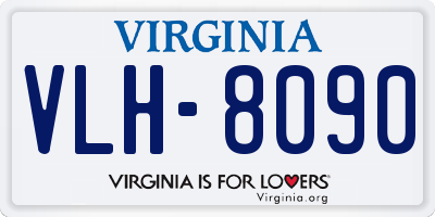 VA license plate VLH8090