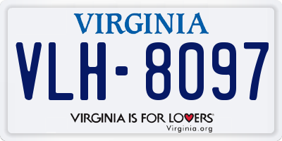 VA license plate VLH8097