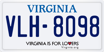 VA license plate VLH8098