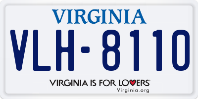 VA license plate VLH8110