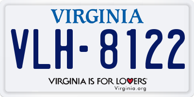 VA license plate VLH8122
