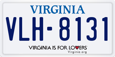 VA license plate VLH8131