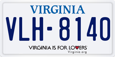 VA license plate VLH8140