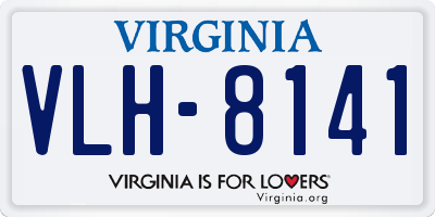 VA license plate VLH8141