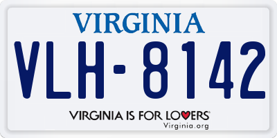 VA license plate VLH8142