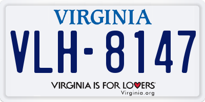 VA license plate VLH8147