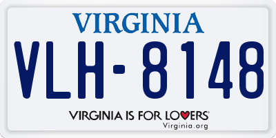 VA license plate VLH8148