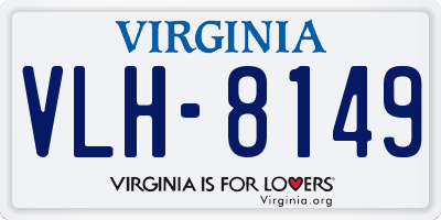 VA license plate VLH8149