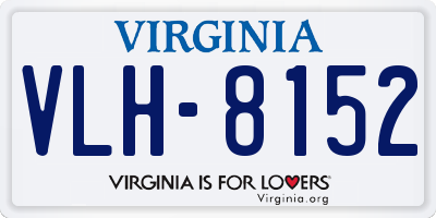VA license plate VLH8152