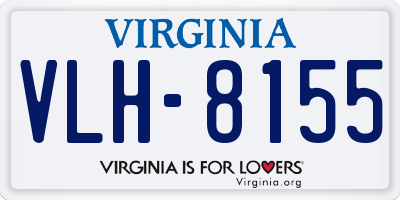 VA license plate VLH8155