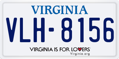 VA license plate VLH8156