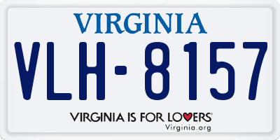 VA license plate VLH8157