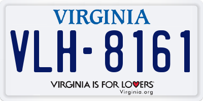 VA license plate VLH8161