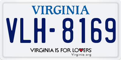 VA license plate VLH8169