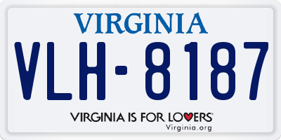 VA license plate VLH8187