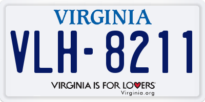 VA license plate VLH8211