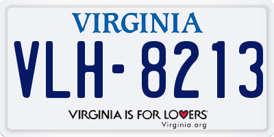 VA license plate VLH8213