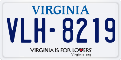 VA license plate VLH8219