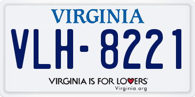 VA license plate VLH8221