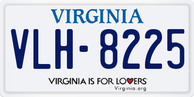 VA license plate VLH8225