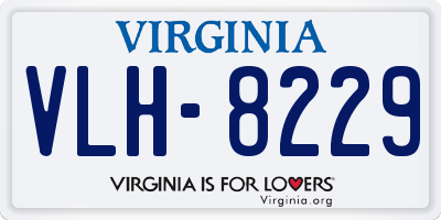 VA license plate VLH8229