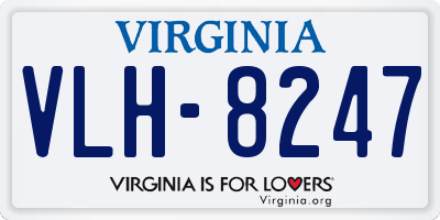 VA license plate VLH8247