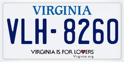 VA license plate VLH8260