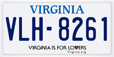 VA license plate VLH8261